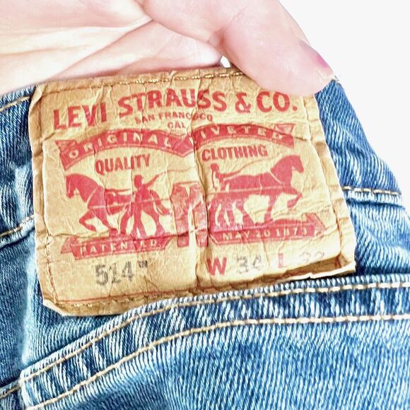 Levi's 514 Jeans Medium Wash Mid Rise Denim Size 34x32 - Picture 5 of 6